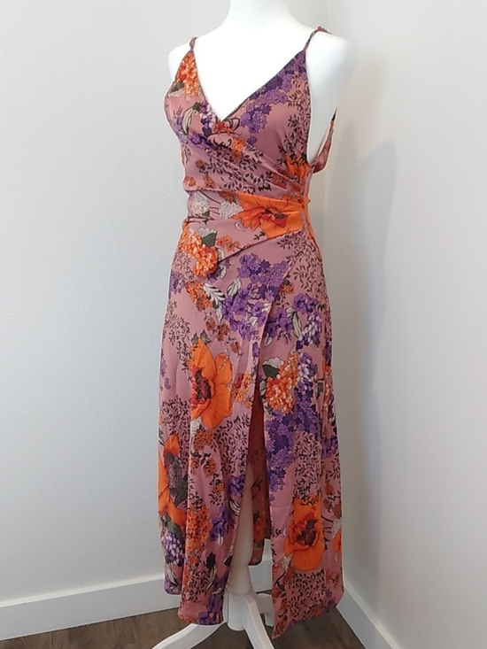 Urban Outfitters Dresses & Skirts - Urban Outfitters Mauve Floral Midi Dress, Orange & Purple Blooms Sexy Coquette